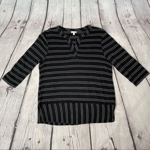TALBOTS long sleeve classy versatile tunic top with stripes - size XL - Picture 7 of 11